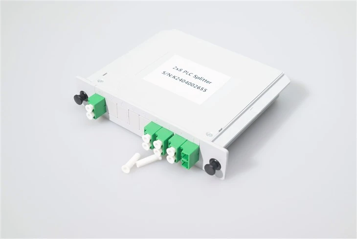 2*8 PLC Fiber Optic Splitter Kaset SC APC
