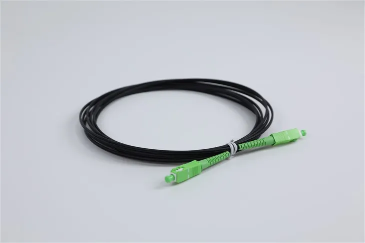 2 Meter SC APC KE SC APC Singlemode Simplex Patch Cord hitam
